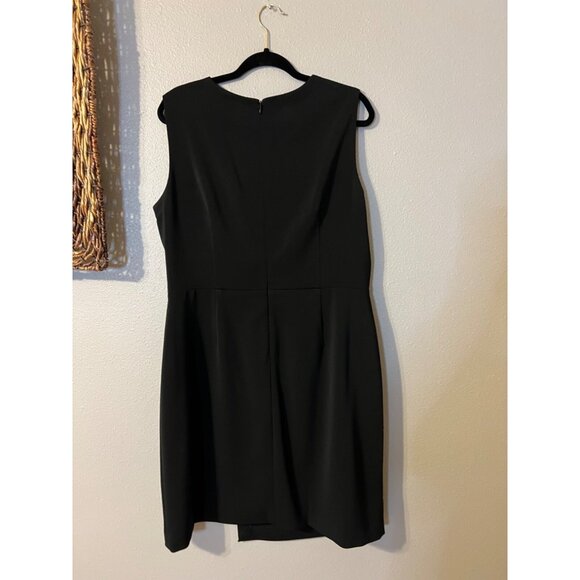 Alex Marie Dress 14 Black Crew Neck Sleeveless Stretch Sheath Career Church - Picture 8 of 9